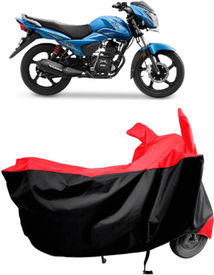KEDIT Two Wheeler Cover for TVS(Victor, Red)