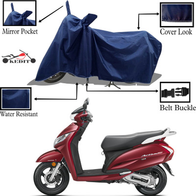 KEDIT Two Wheeler Cover for Honda(Activa 4G, Blue)