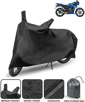 HMS Two Wheeler Cover for TVS(Apache RTR 180, Black)