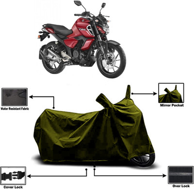 Amexride Two Wheeler Cover for Yamaha(FZ-S Fi Version 3.0 BS6, Green)