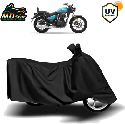 MMSSTAR Waterproof Two Wheeler Cover for Royal Enfield(Meteor 350, Black)