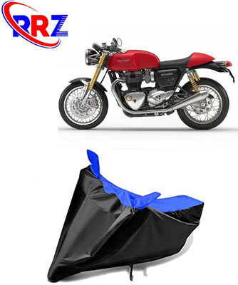 RRZ Waterproof Two Wheeler Cover for Triumph(Thruxton 1200 R, Black, Blue)