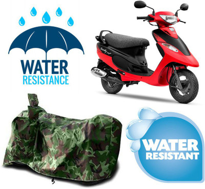 AUTOCAD Waterproof Two Wheeler Cover for TVS(Pep+, Green)