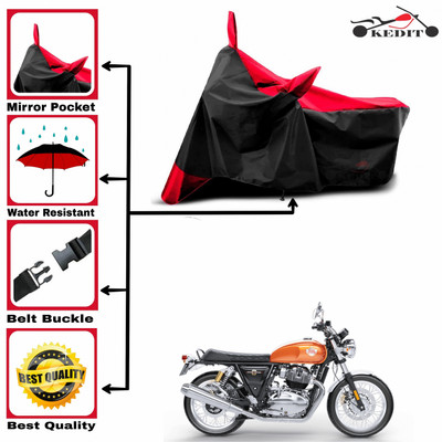 KEDIT Two Wheeler Cover for Royal Enfield(Interceptor 650, Red, Black)