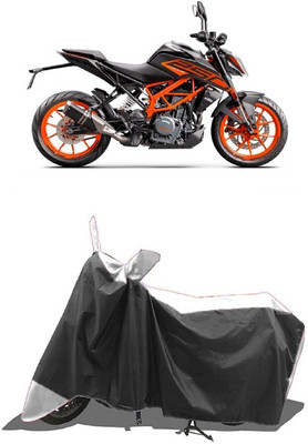 SUGASHRI Waterproof Two Wheeler Cover for KTM(250 Duke, White, Black)
