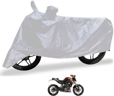 MOCKHE Waterproof Two Wheeler Cover for KTM(200 Duke, Silver)