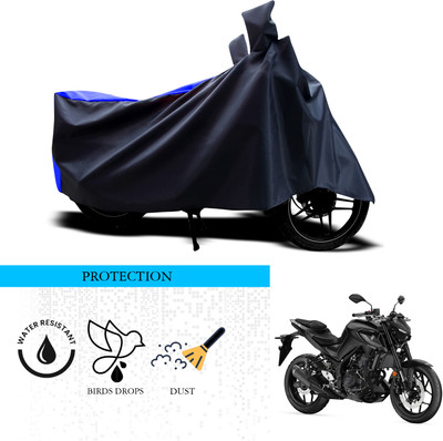 ANTHUB Waterproof Two Wheeler Cover for Yamaha(MT 03, Black, Blue)