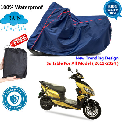 AutoGalaxy Waterproof Two Wheeler Cover for Okinawa(Blue, Red)