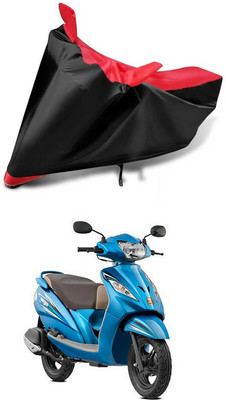 AutoGalaxy Waterproof Two Wheeler Cover for TVS(Wego, Red, Black)