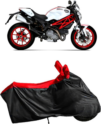 Autofly Waterproof Two Wheeler Cover for Ducati(Monster 796 S2R, Red, Black)