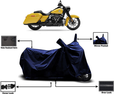 Amexride Two Wheeler Cover for Harley Davidson(Road King, Blue)