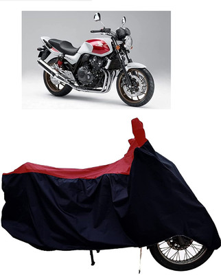 KEDIT Two Wheeler Cover for Honda(CB 400, Red, Black)