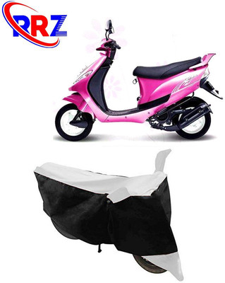 RRZ Waterproof Two Wheeler Cover for Mahindra(Kine, Black, White)