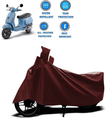 KEDIT Two Wheeler Cover for Vespa(Vespa LX 125, Maroon)