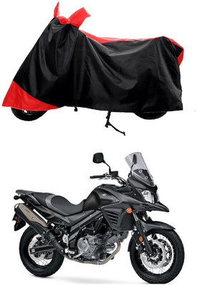 GROFATIK Two Wheeler Cover for Suzuki(V-Strom 650 XT, Red)