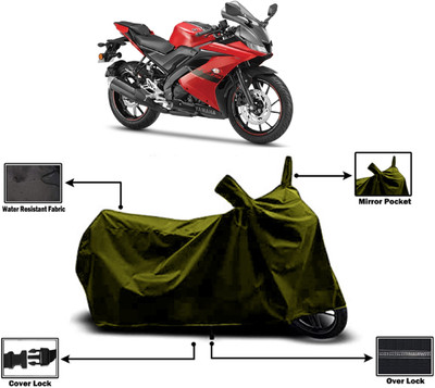 Amexride Two Wheeler Cover for Yamaha(YZF-R15 V3 New BS6, Green)