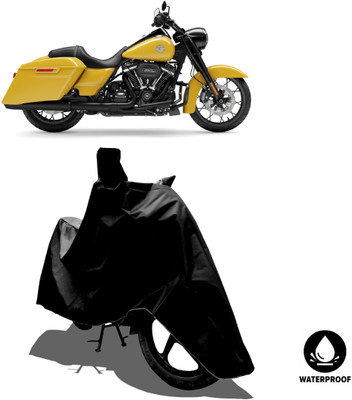 Amexride Waterproof Two Wheeler Cover for Harley Davidson(Road King, Black)