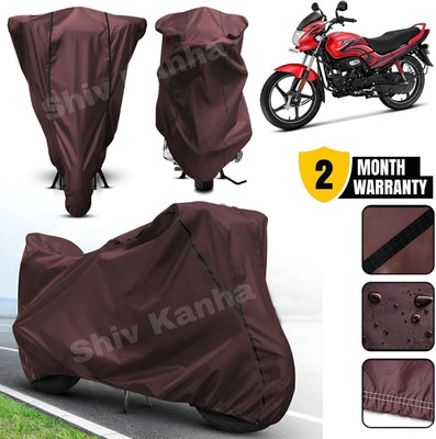 Shiv Kanha Waterproof Two Wheeler Cover for Hero(Passion, Maroon, Black)