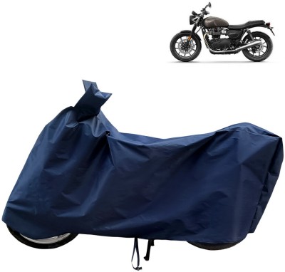 Horseyaart Waterproof Two Wheeler Cover for Triumph(Street Twin BS6, Blue)