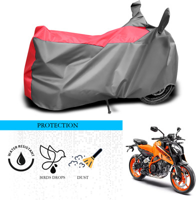 ANTHUB Waterproof Two Wheeler Cover for KTM(Duke 390, Grey, Red)