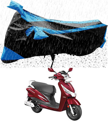 Mdstar Waterproof Two Wheeler Cover for Hero(Destini 125, Blue, Black)