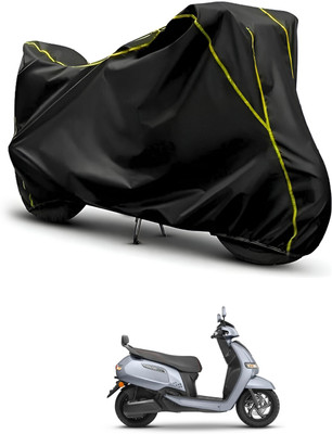 GOSHIV-car and bike accessories Waterproof Two Wheeler Cover for TVS(iQube Electric, Black, Black)