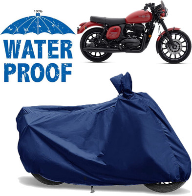 AutoGalaxy Waterproof Two Wheeler Cover for JAWA(42 BS6, Blue)