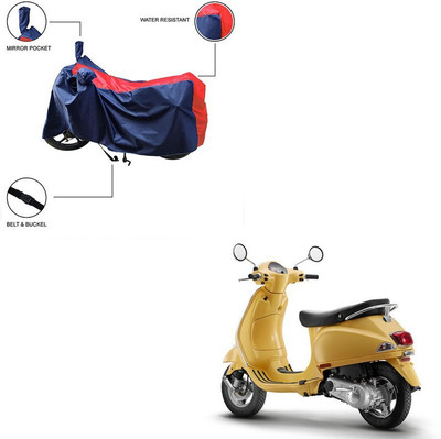Furnish Flow Two Wheeler Cover for Vespa(Urban Club, Red)