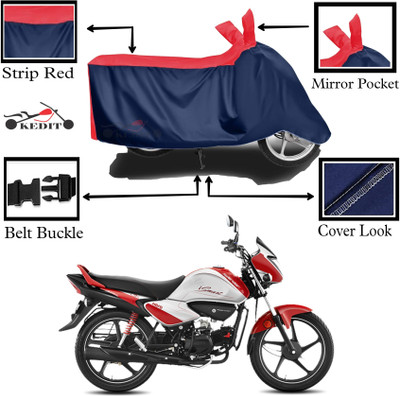 KEDIT Two Wheeler Cover for Hero(Splendor I Smart, Red, Blue)