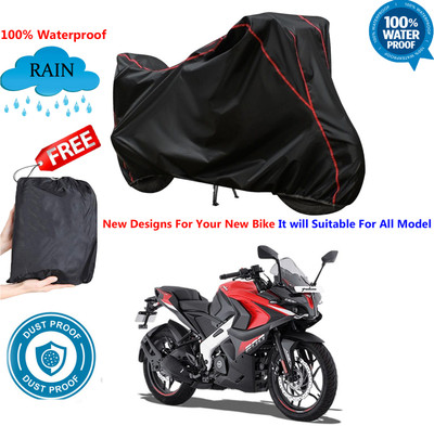 OliverX Waterproof Two Wheeler Cover for Bajaj(Pulsar RS200 BS6, Black)