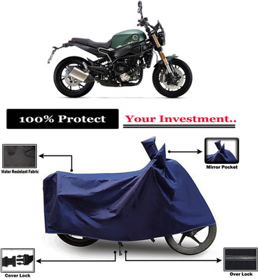 Amexride Two Wheeler Cover for Benelli(Leoncino 800, Blue)