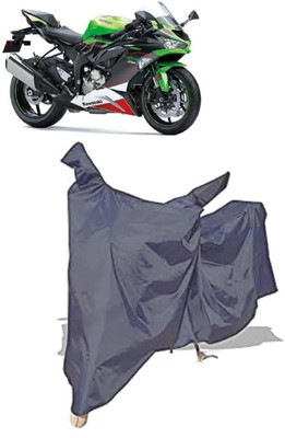 Amexride Two Wheeler Cover for Kawasaki(Ninja ZX-6R BS6, Grey)