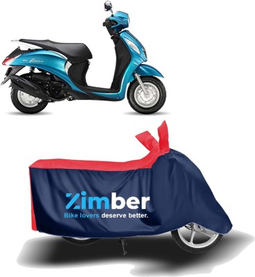 ZIMBER Two Wheeler Cover for Yamaha(Fascino, Red, Blue)