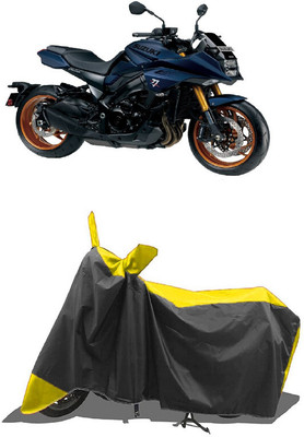 SUGASHRI Waterproof Two Wheeler Cover for Suzuki(Katana BS6, Yellow, Black)