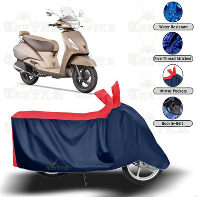 sowelar Waterproof Two Wheeler Cover for TVS(Jupiter Grande BS6, Red, Blue)