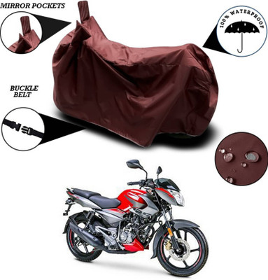 KEDIT Two Wheeler Cover for Bajaj(Pulsar 160 NS DTS-i, Maroon)
