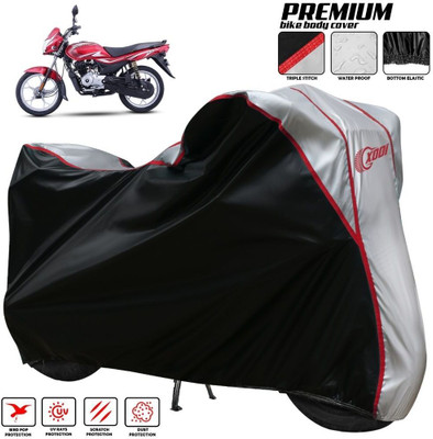 xodi Waterproof Two Wheeler Cover for Bajaj(Platina 100 BS6, Silver, Black)