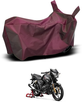 PAGORA Waterproof Two Wheeler Cover for TVS(Apache 150, Maroon)