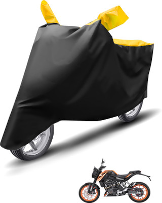 Caronix Waterproof Two Wheeler Cover for KTM(125 Duke, Yellow)