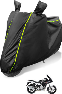 Auto Hub Waterproof Two Wheeler Cover for Bajaj(Pulsar 220 DTS-i, Black)