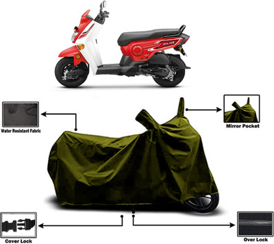 Amexride Two Wheeler Cover for Honda(Cliq, Green)