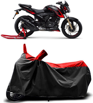 Fastak Two Wheeler Cover for TVS(Apache RTR 200 Fi E100, Red)