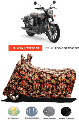 Amexride Two Wheeler Cover for Royal Enfield(Classic Gunmetal BS6, Multicolor)