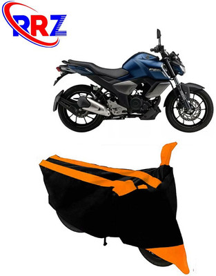 RRZ Waterproof Two Wheeler Cover for Yamaha(FZ-S FI, Black, Orange)