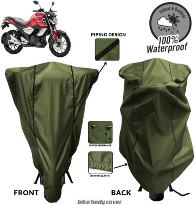 MADAFIYA Two Wheeler Cover for Yamaha(FZ S V3.0 FI, Green, Black)