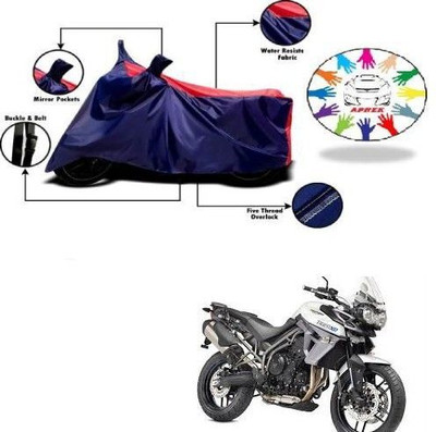 DeepShakshi AUTOMOTIVE Waterproof Two Wheeler Cover for Triumph(Tiger 800 XR, Blue, Red)