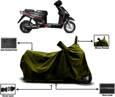 Amexride Two Wheeler Cover for Hero Electric(Electric NYX HS500 ER, Green)