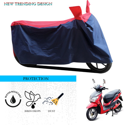 SnehaSales Waterproof Two Wheeler Cover for Hero(Electric Dash, Black, Red)