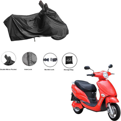 RiderShine Waterproof Two Wheeler Cover for Hero(Electric Photon, Black)