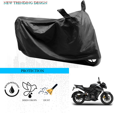 ANTHUB Waterproof Two Wheeler Cover for Bajaj(Pulsar NS200, Black)